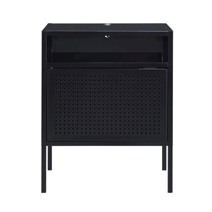Gemma Nightstand with USB Port in Black