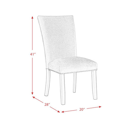 Celine Blue Velvet Side Chair Set