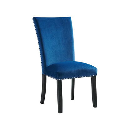 Celine Blue Velvet Side Chair Set
