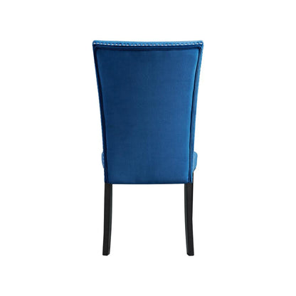 Celine Blue Velvet Side Chair Set
