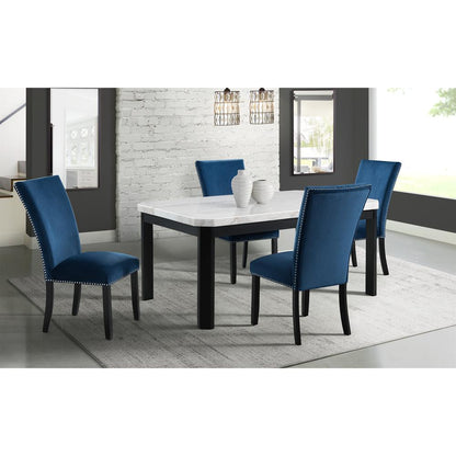 Celine Blue Velvet Side Chair Set