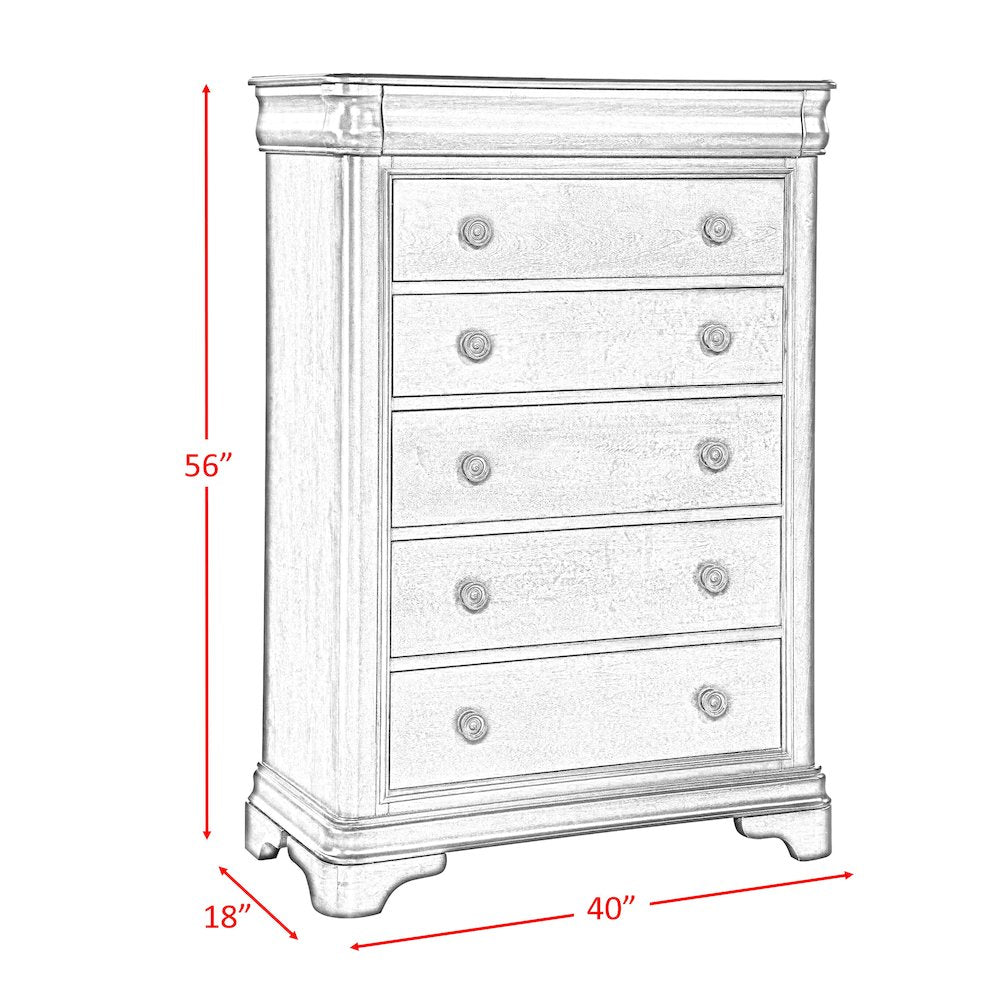Conley Cherry King Sleigh 4PC Bedroom Set