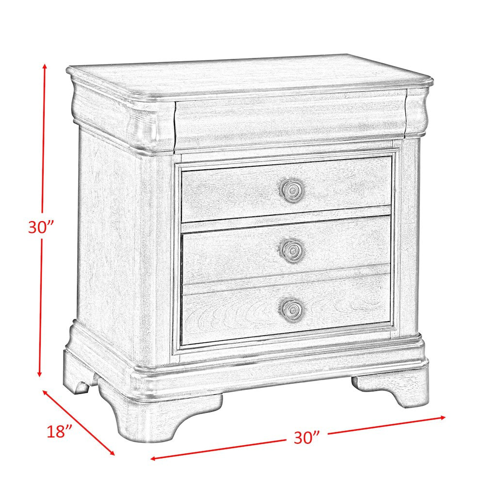 Conley Cherry King Sleigh 4PC Bedroom Set