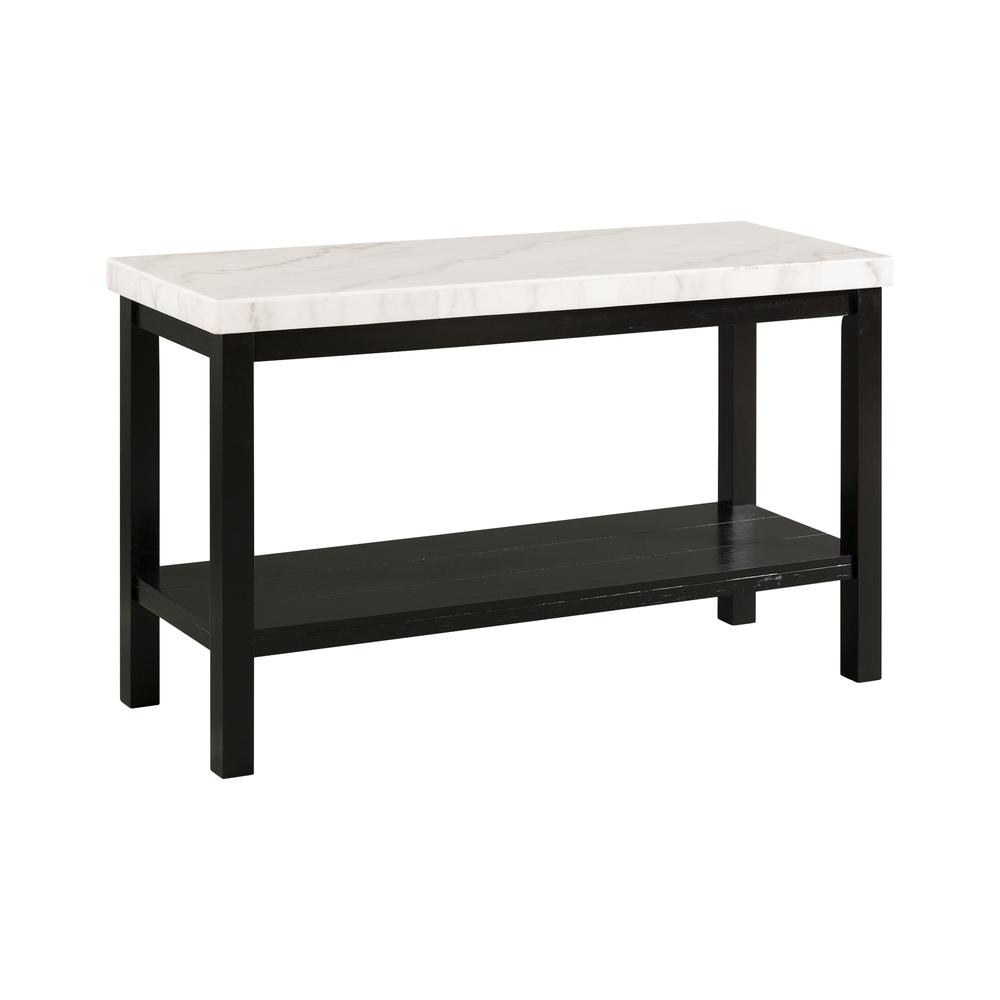 Evie White Marble Rectangle Sofa Table