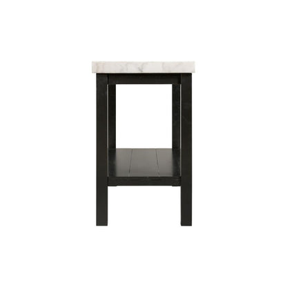 Evie White Marble Rectangle Sofa Table