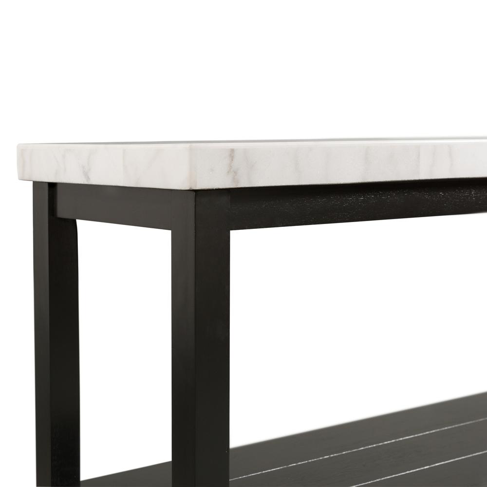 Evie White Marble Rectangle Sofa Table