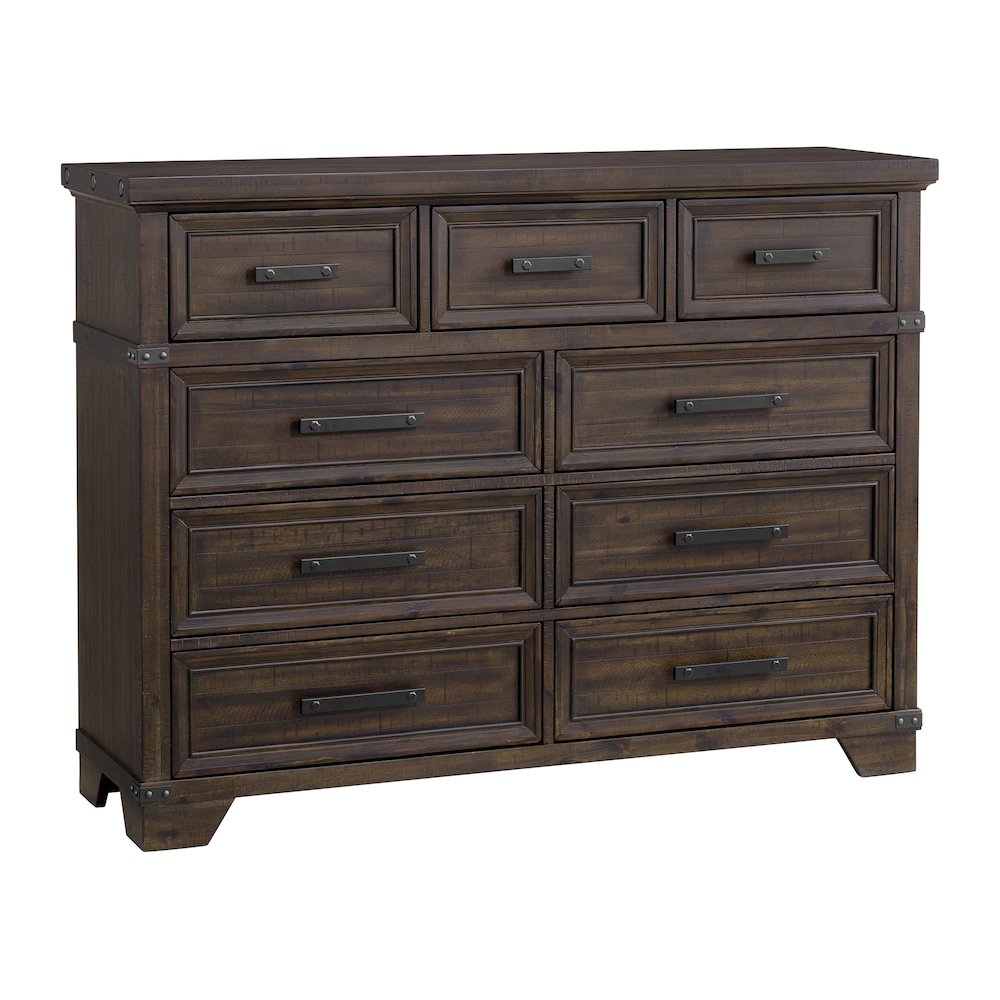 Canyon Ridge 9-Drawer Dresser in Charcoal