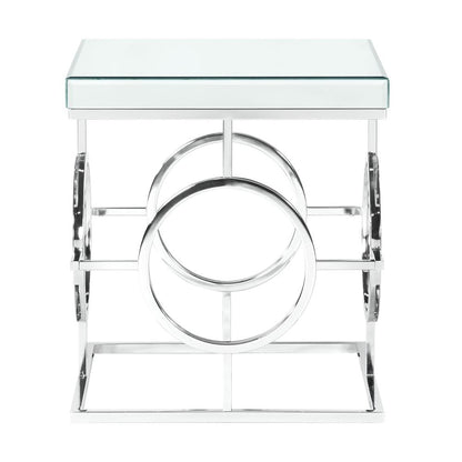 Picket House Furnishings Katie Square Mirrored End Table