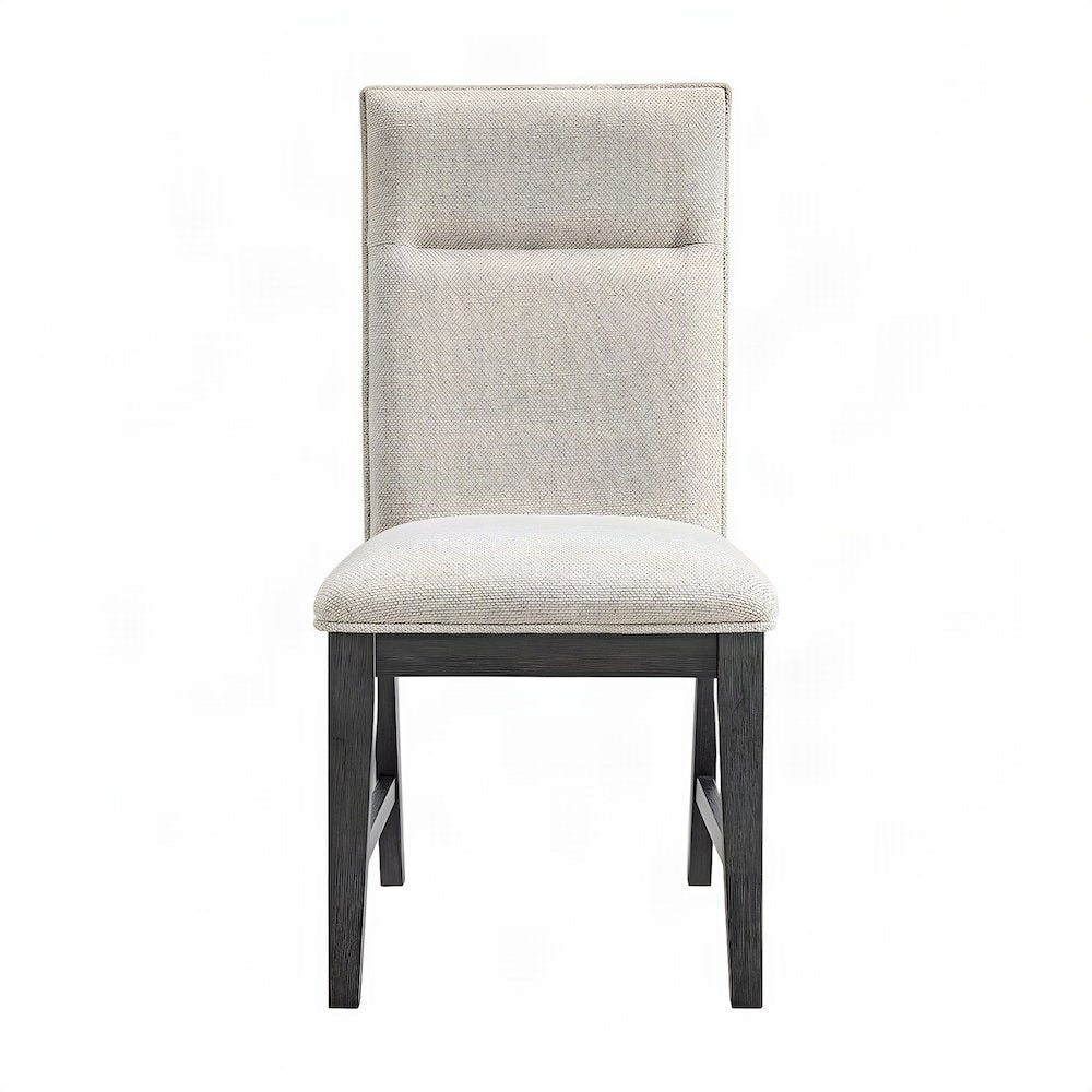 Upholstered Dining Chair with Wood Legs and Foam-Padded Seat, Espresso