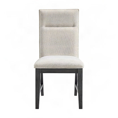 Upholstered Dining Chair with Wood Legs and Foam-Padded Seat, Espresso