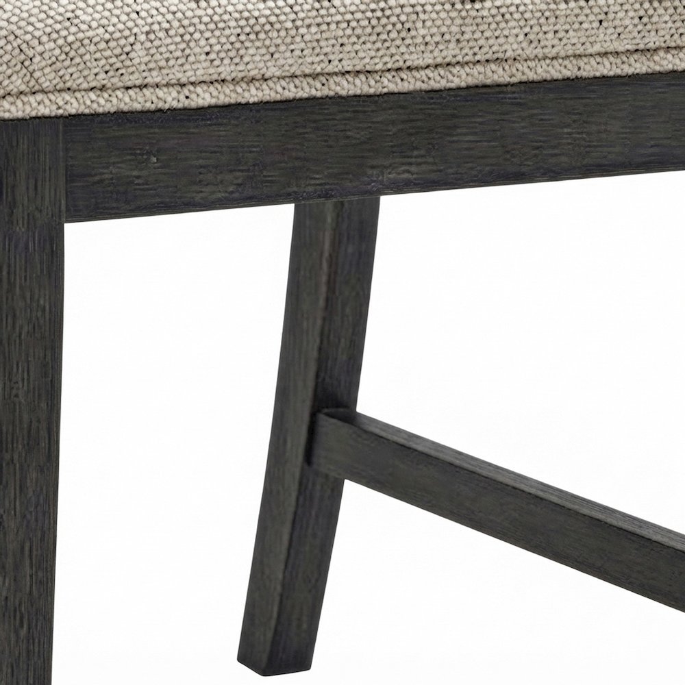 Upholstered Dining Chair with Wood Legs and Foam-Padded Seat, Espresso