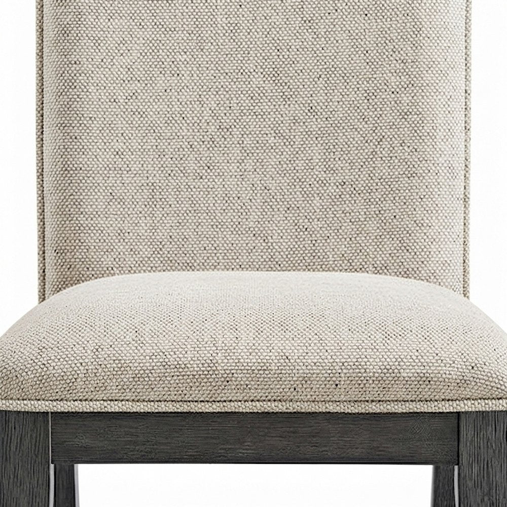 Upholstered Dining Chair with Wood Legs and Foam-Padded Seat, Espresso