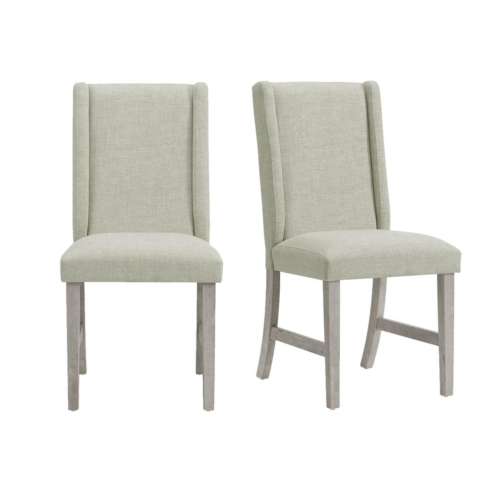 Holmes Dining Side Chair with Heirloom Fabric in White (2 Per Carton)