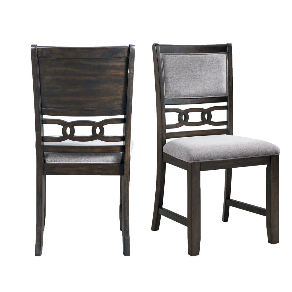 Elegant Wooden Dining Chair Set in Walnut Finish for Kitchen and Dining