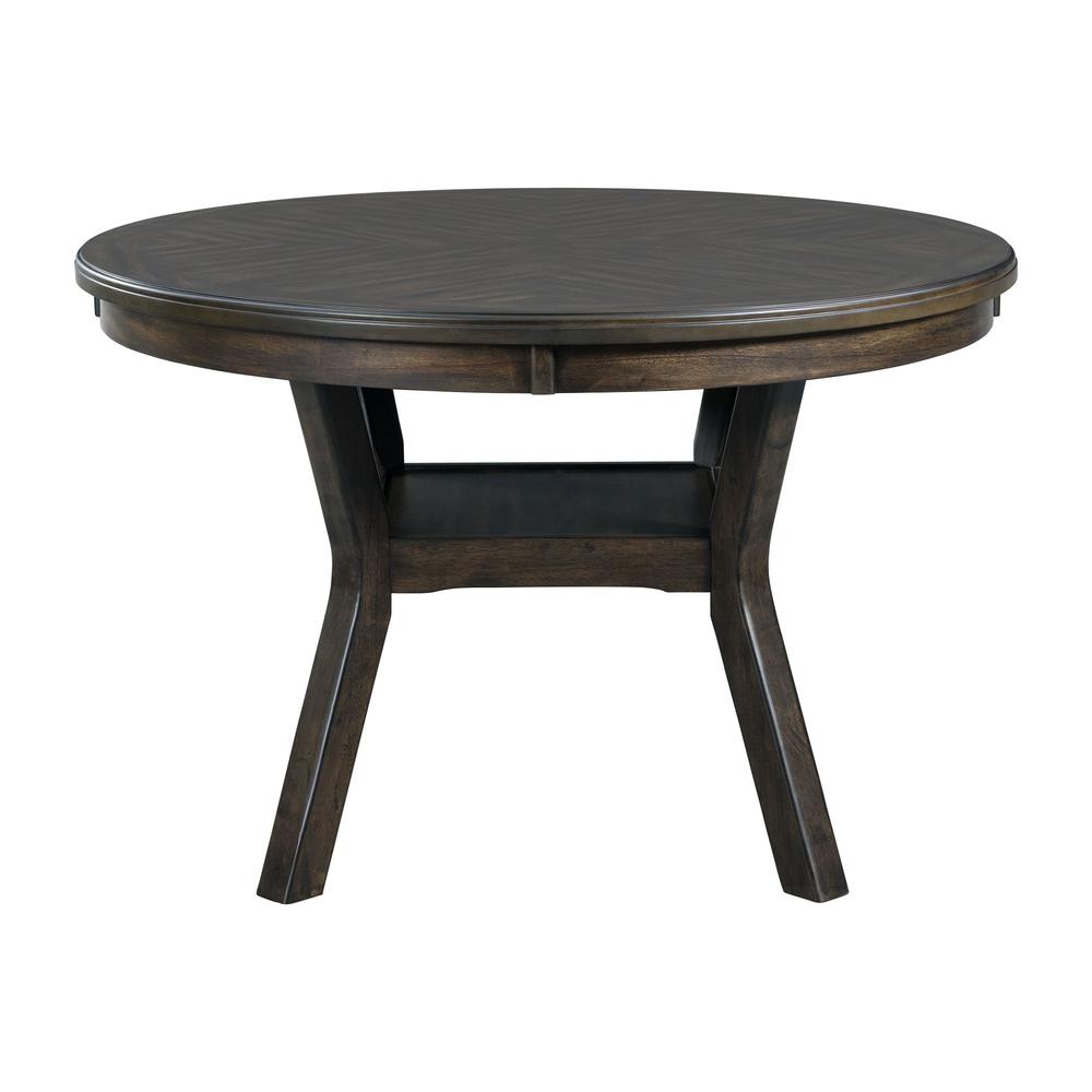 Standard Height 5PC Dining Set-Table and Four Faux Leather Side Chairs in Walnut