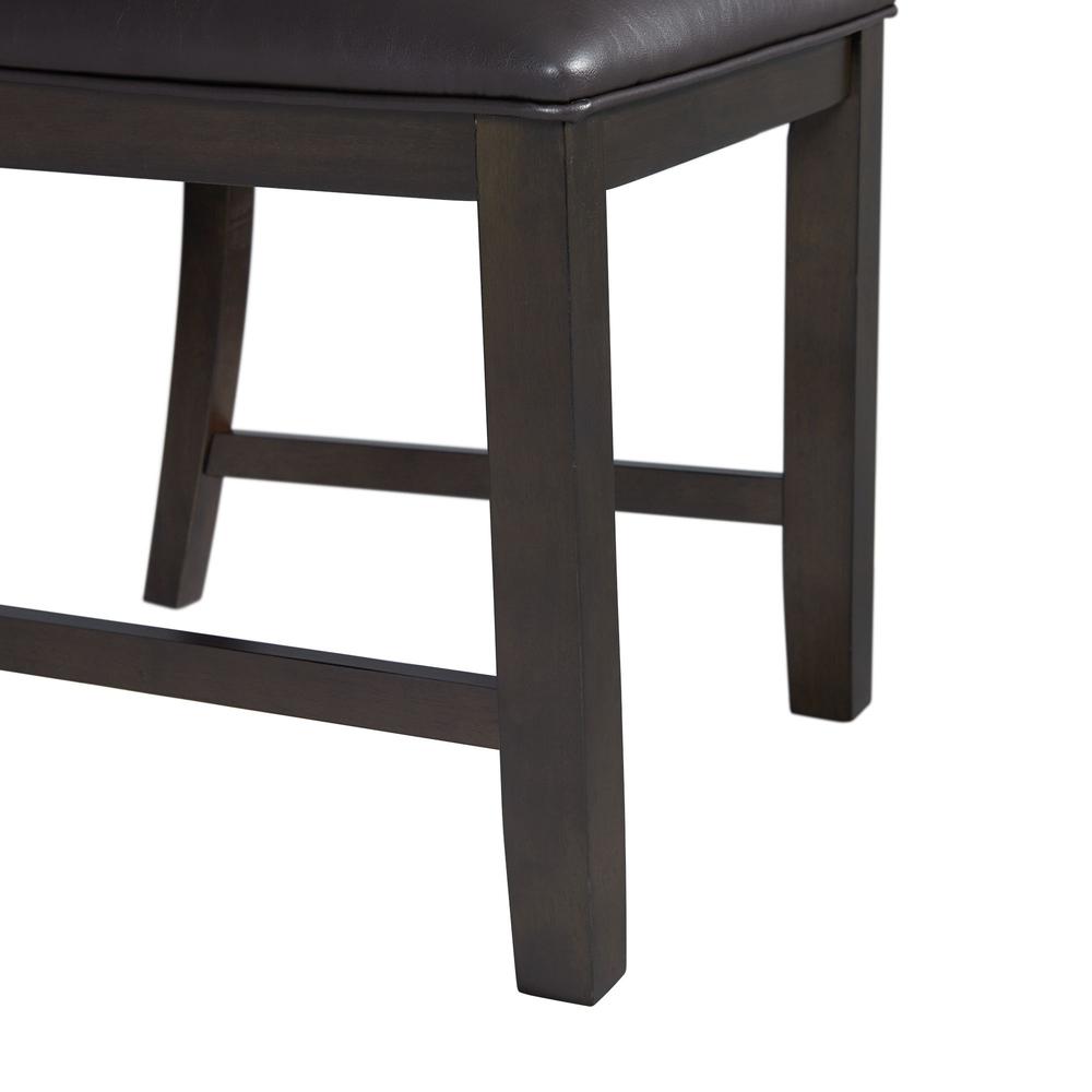 Taylor Standard Height Faux Leather Side Chair Set in Walnut