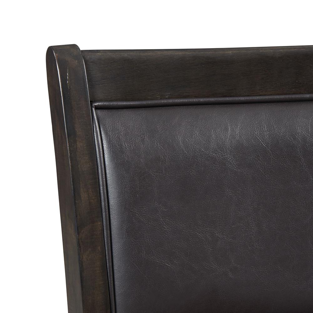 Taylor Standard Height Faux Leather Side Chair Set in Walnut