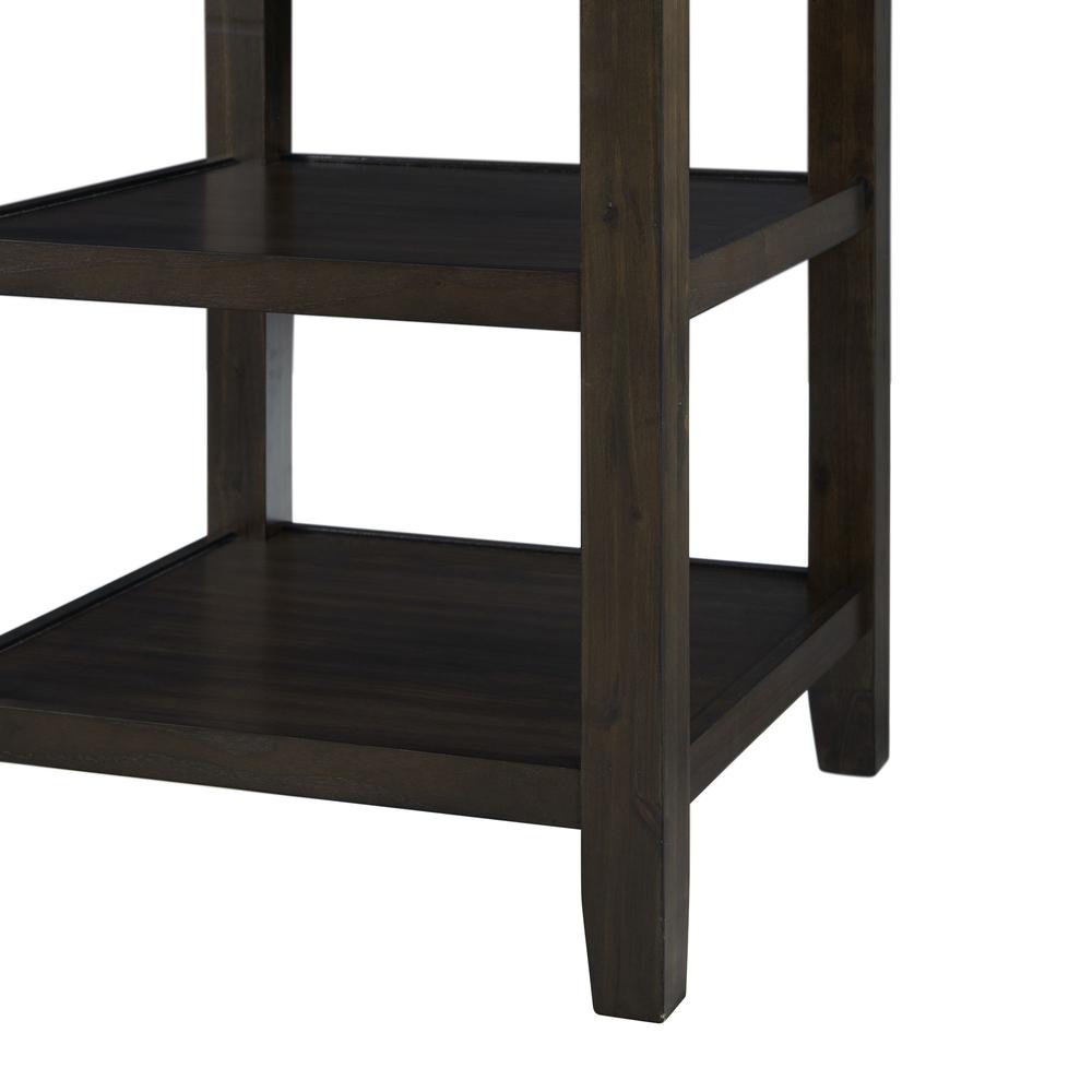 Counter Height 5PC Dining Set-Table and Four Faux Leather Side Chairs in Walnut
