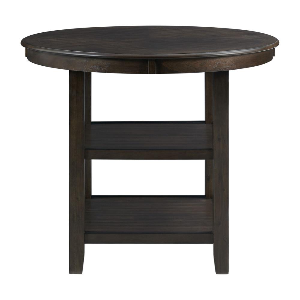 Counter Height 5PC Dining Set-Table and Four Faux Leather Side Chairs in Walnut