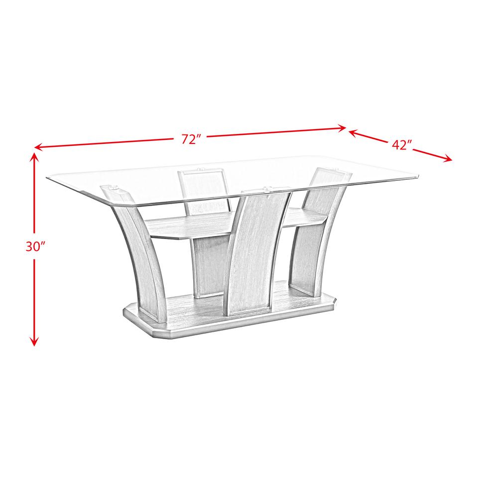 Simms Rectangular Dining Table in Grey
