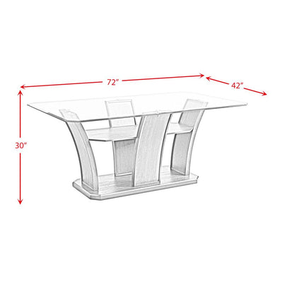 Simms Rectangular Dining Table in Grey