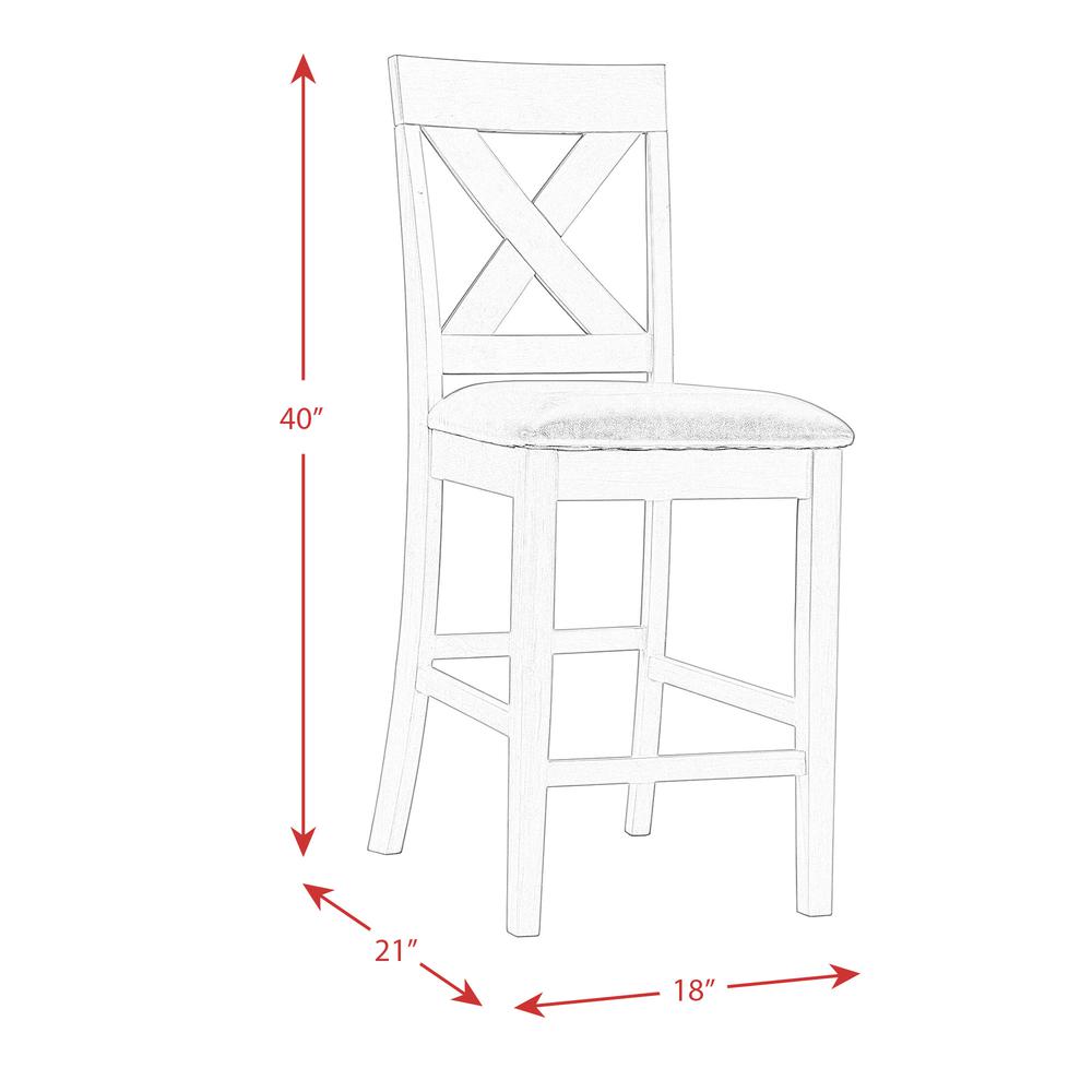 Alexa 7PC Counter Height Dining Set in Gray