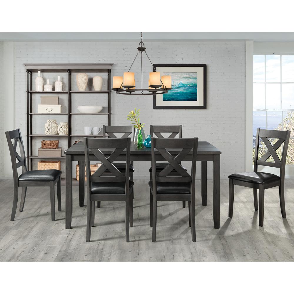 Alexa 7PC Standard Height Dining Set in Gray
