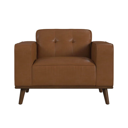 Destiny Chair with Wood Front in Pebble Tan