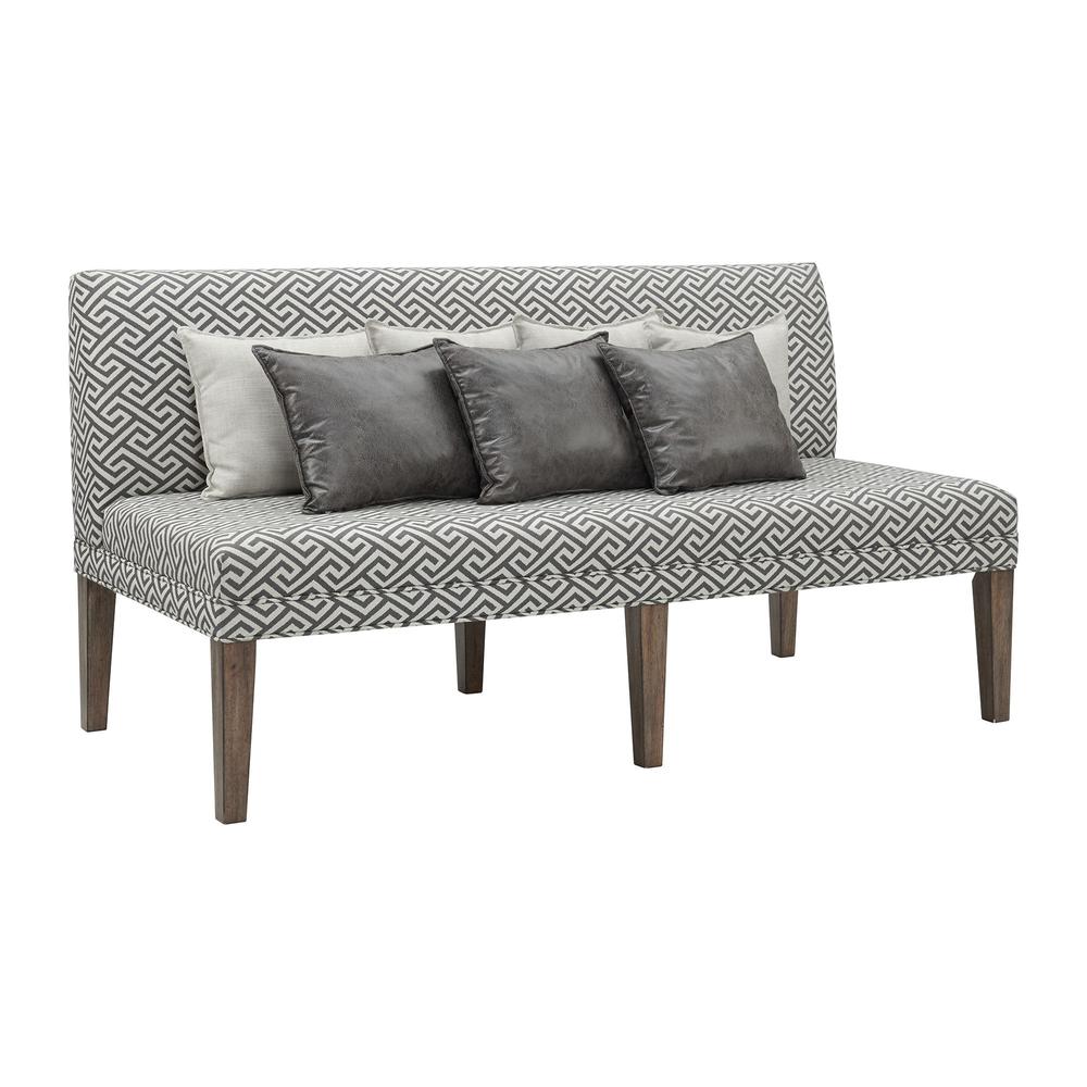 Hayward 6PC Dining Set-Table, Four Tufted Tall Back Chairs and Settee