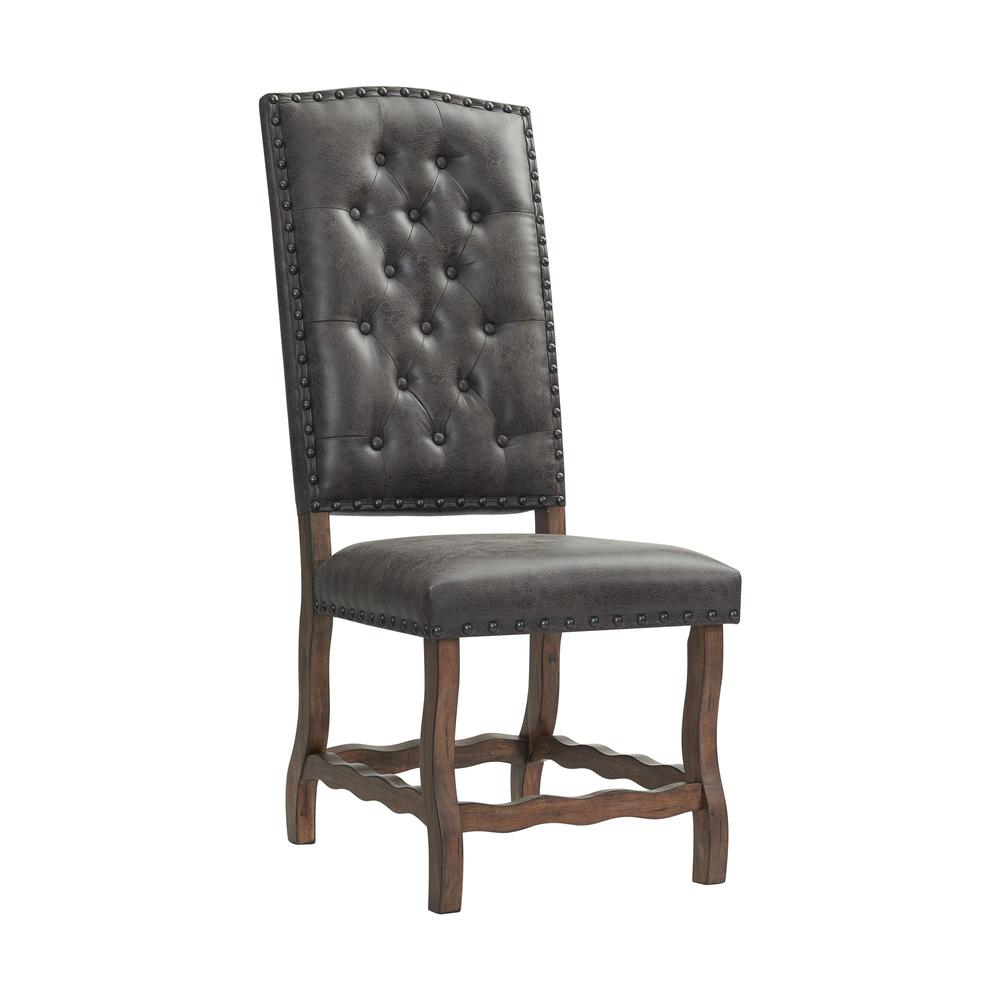 Picket House Furnishings Hayward 7PC Dining Set-Table and Six Tufted Tall Back Chairs