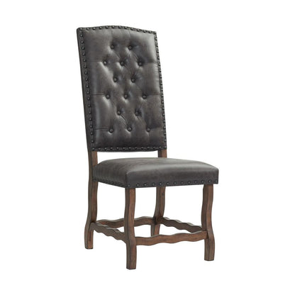 Picket House Furnishings Hayward 7PC Dining Set-Table and Six Tufted Tall Back Chairs