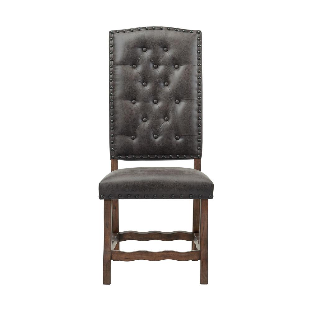 Picket House Furnishings Hayward 7PC Dining Set-Table and Six Tufted Tall Back Chairs
