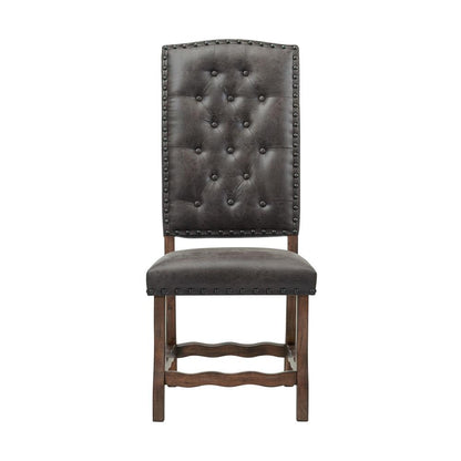 Picket House Furnishings Hayward 7PC Dining Set-Table and Six Tufted Tall Back Chairs