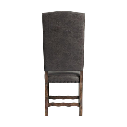 Picket House Furnishings Hayward 7PC Dining Set-Table and Six Tufted Tall Back Chairs
