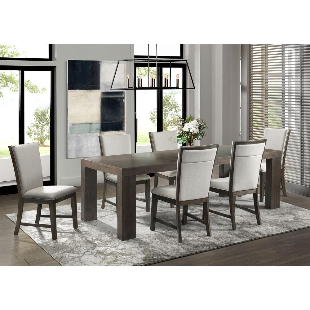 Jasper 7PC Dining Set-Table & Six Upholstered Side Chairs