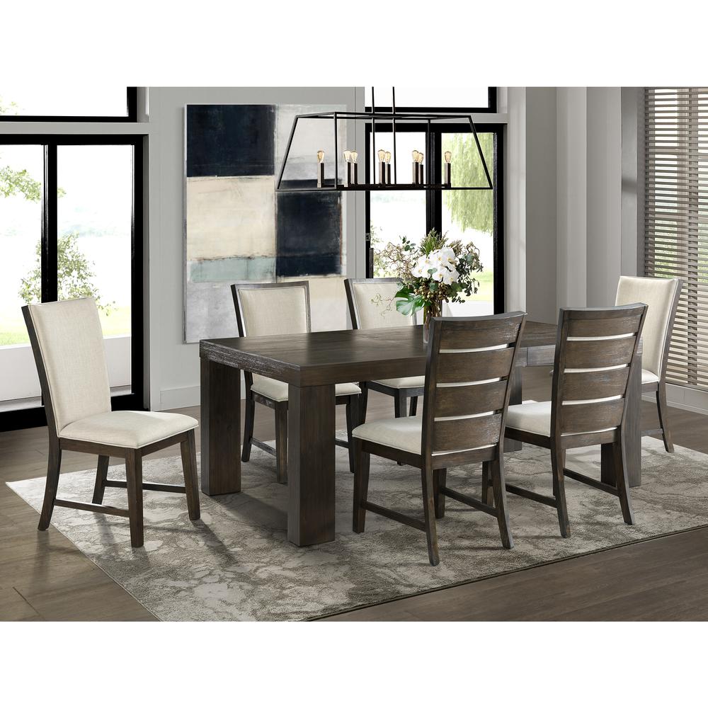 Jasper 7PC Dining Set-Table & Six Slat Back Chairs