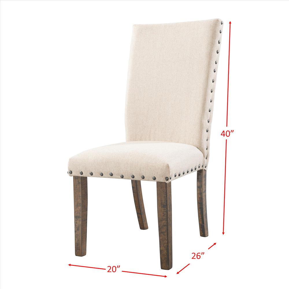 Dex 5PC Dining Set-Table, 4 Upholstered Side Chairs