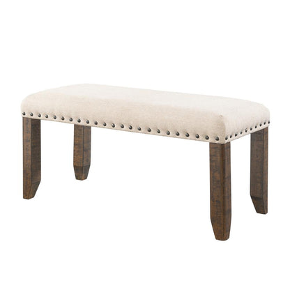 Dex 6PC Dining Set-Table, 4 Upholstered Side Chairs & Bench