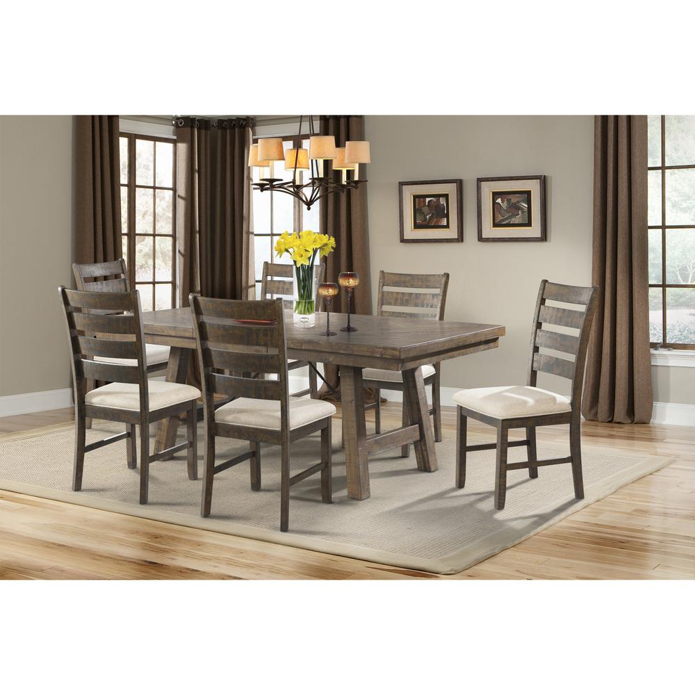 Dex 7PC Dining Set- Table, 6 Ladder Side Chairs
