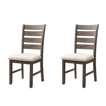 Dex 7PC Dining Set- Table, 6 Ladder Side Chairs