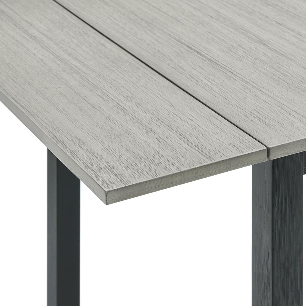 Tuttle 3PC Drop Leaf Dining Set in Gray-Table & Two Chairs