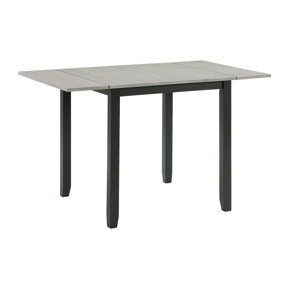 Tuttle 3PC Drop Leaf Dining Set in Gray-Table & Two Chairs