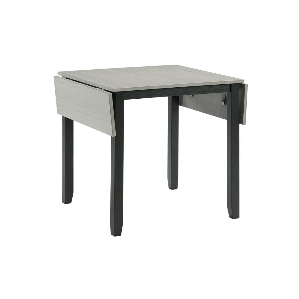 Tuttle 3PC Drop Leaf Dining Set in Gray-Table & Two Chairs