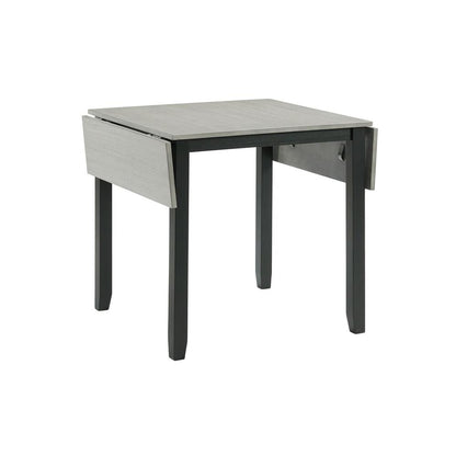 Tuttle 3PC Drop Leaf Dining Set in Gray-Table & Two Chairs