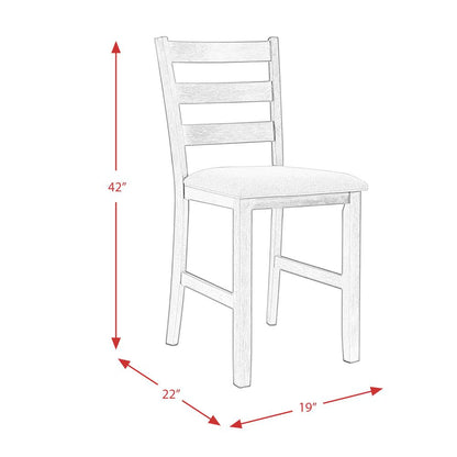 Kona Gray 5PC Counter Height Dining Set-Table & Four Chairs