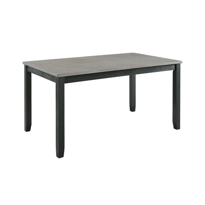 Kona Gray 6PC Dining Set-Table, Four Chairs & Bench