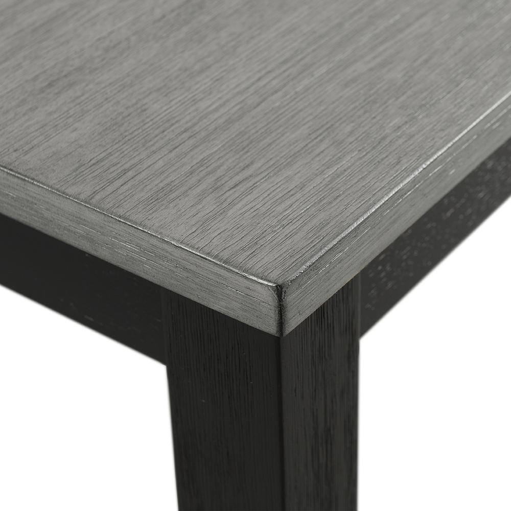 Kona Gray 6PC Dining Set-Table, Four Chairs & Bench