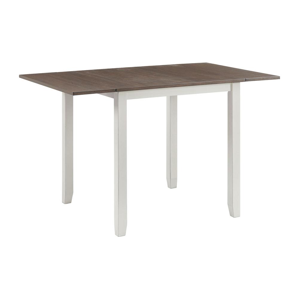 Tuttle 3PC Drop Leaf Dining Set in Brown-Table & Two Chairs