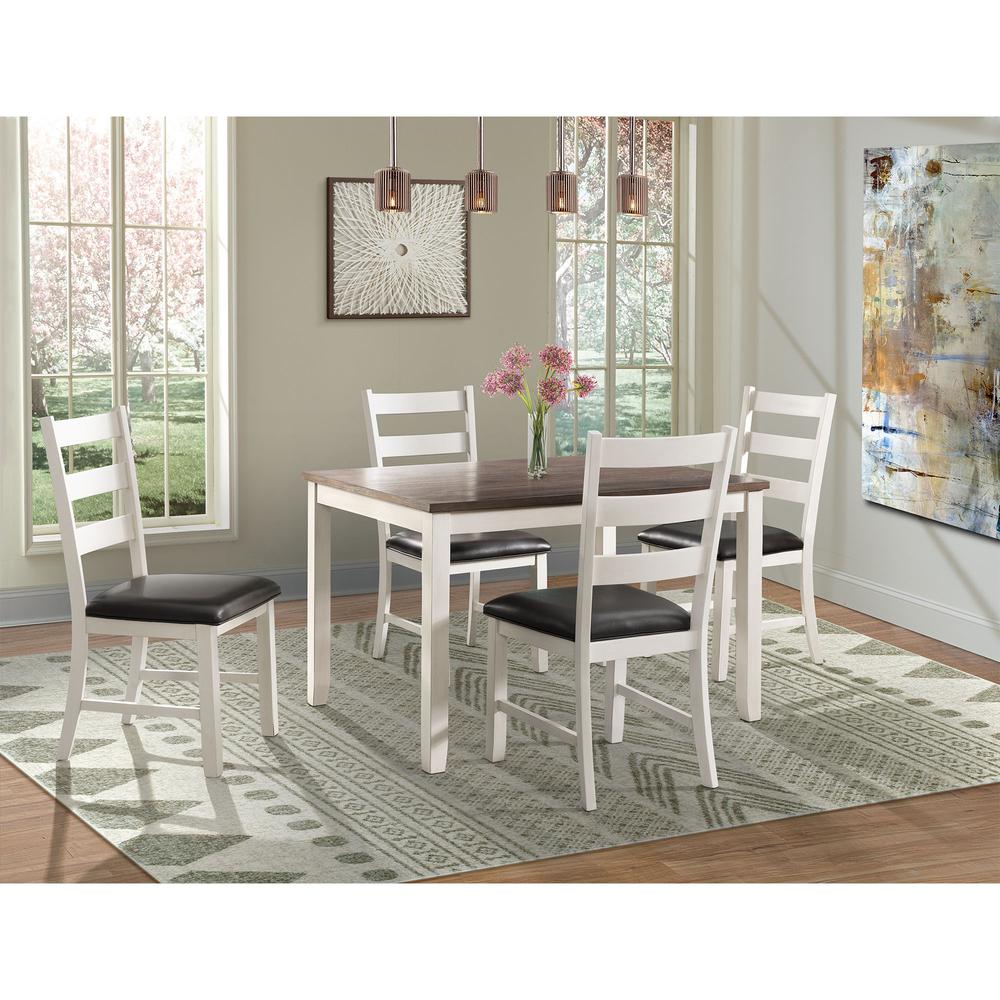 Kona Brown 5PC Dining Set-Table & Four Chairs