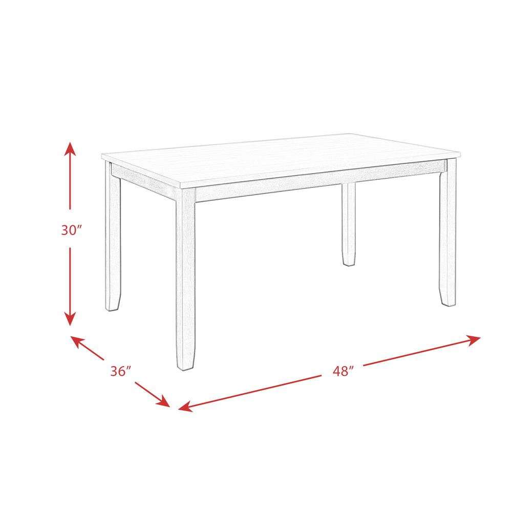 Kona Brown 5PC Dining Set-Table & Four Chairs
